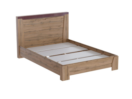 Кровать Ливерпуль, вотан/бордо глянец 