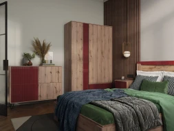 Пенал Ливерпуль, вотан/бордо глянец